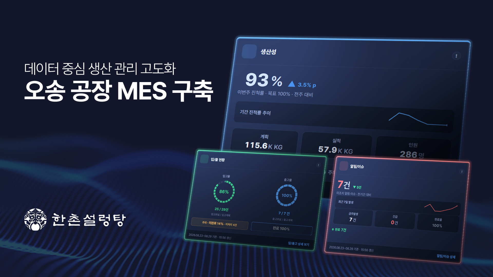 한촌설렁탕, 7.7억 원 들여 MES 구축… ‘점포별 품질 편차’ 관리 강화